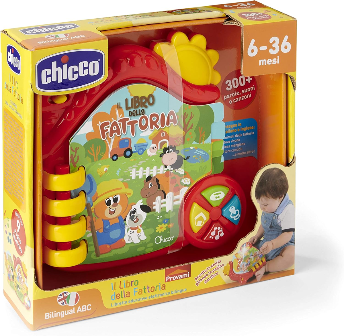 CHICCO Elektronisches Lernbuch „Bauernhof“ ENGLISCHE und ITALIENISCHE SPRACHE – Produktfoto 5