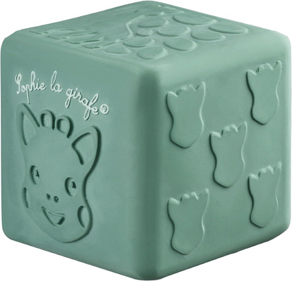 VULLI Cube en caoutchouc avec textures pour jouer 7,3 cm SOPHIE LA GIRAFE