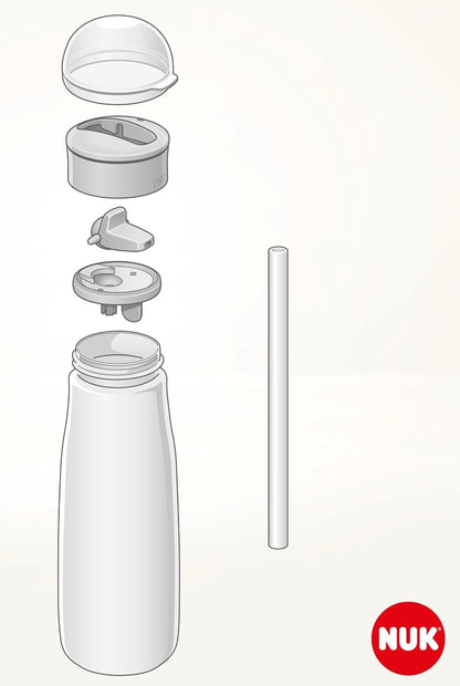 NUK Mini-Me Flip Flasche mit Strohhalm und klappbarem Mundstück 450 ml 12 m+ – Produktbild 4