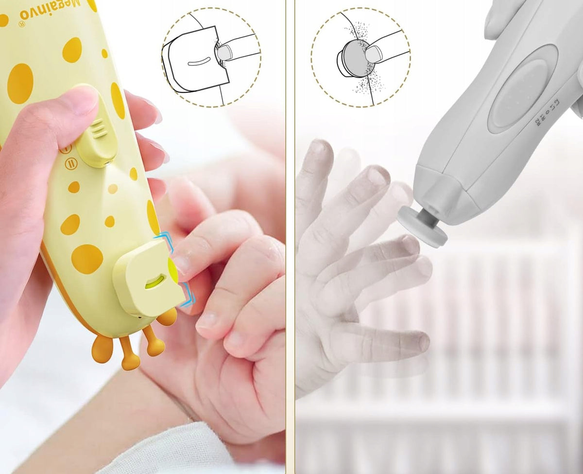 MEGAINVO lime à ongles électrique avec lampe LED, 10 embouts