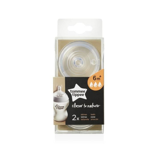 TOMMEE TIPPEE sutter 6m+ x2 hurtig gennemstrømning