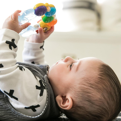 BABY EINSTEIN gryzak chłodzący i masujący z grzechotką GĄSIENICA 3 m+