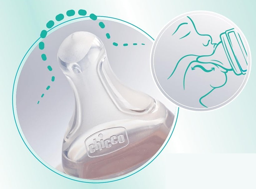 CHICCO Perfect 5 antikoliková fľaša 150 ml, cumlík 1 s pomalým prietokom 0+
