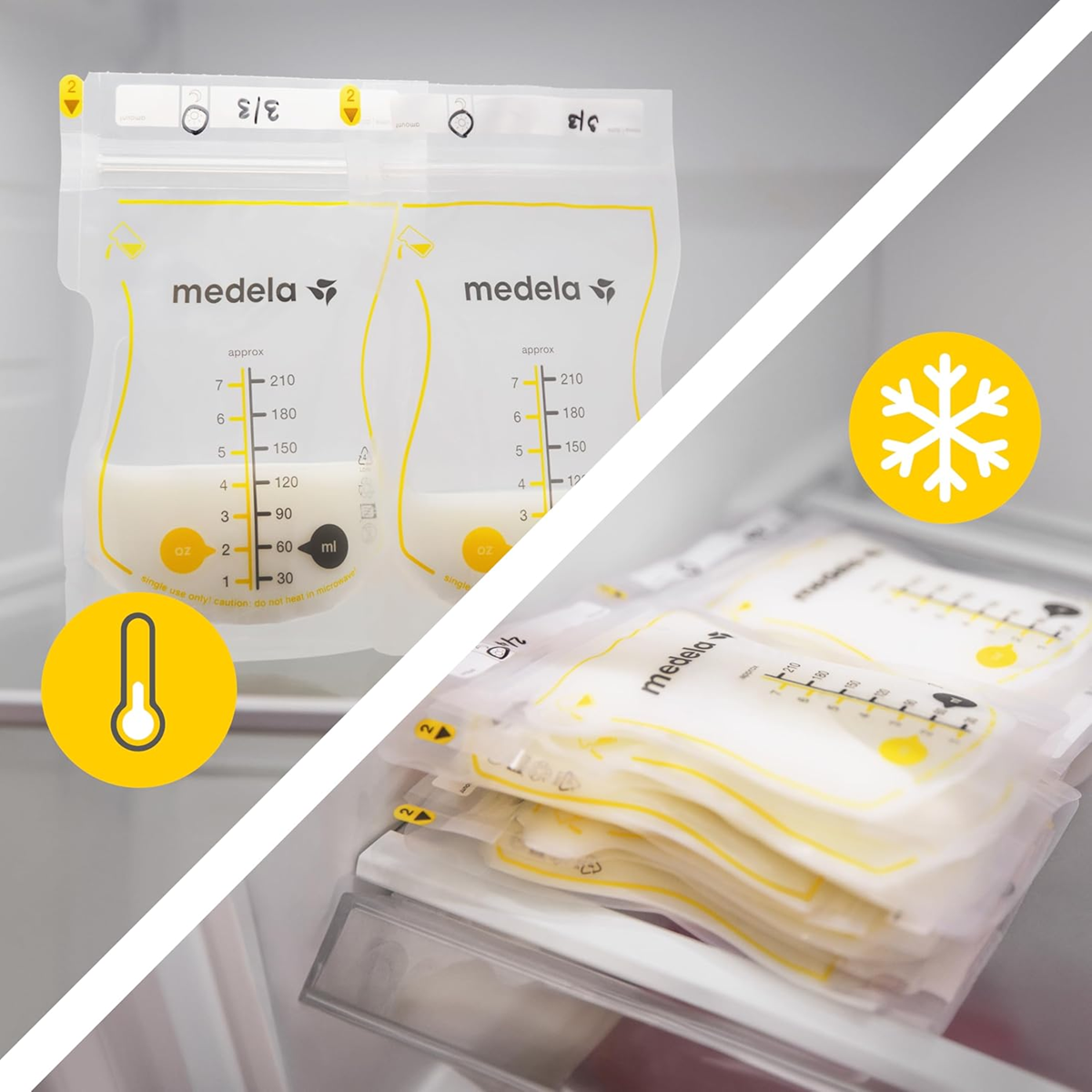 MEDELA Sacs Easy Pour pour le stockage du lait maternel 50pcs