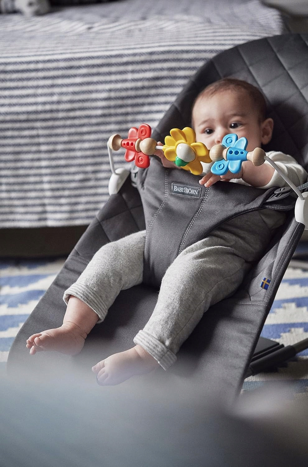 BABYBJORN Flying Friends arche en bois et plastique pour transat 31 cm