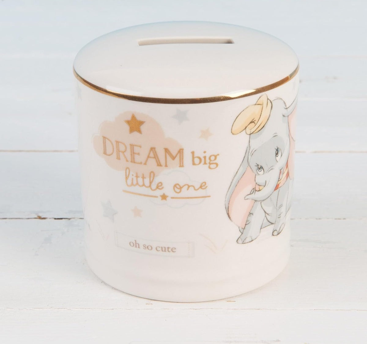 WIDDOP & Co Disney ceramiczna skarbonka Słoń Dumbo 8,5 x 8,5 cm