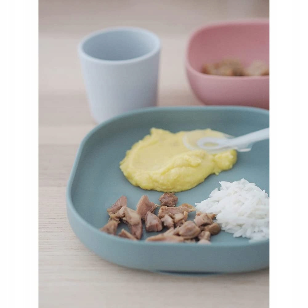 BEABA set de vaisselle en silicone avec ventouse 4 pièces.