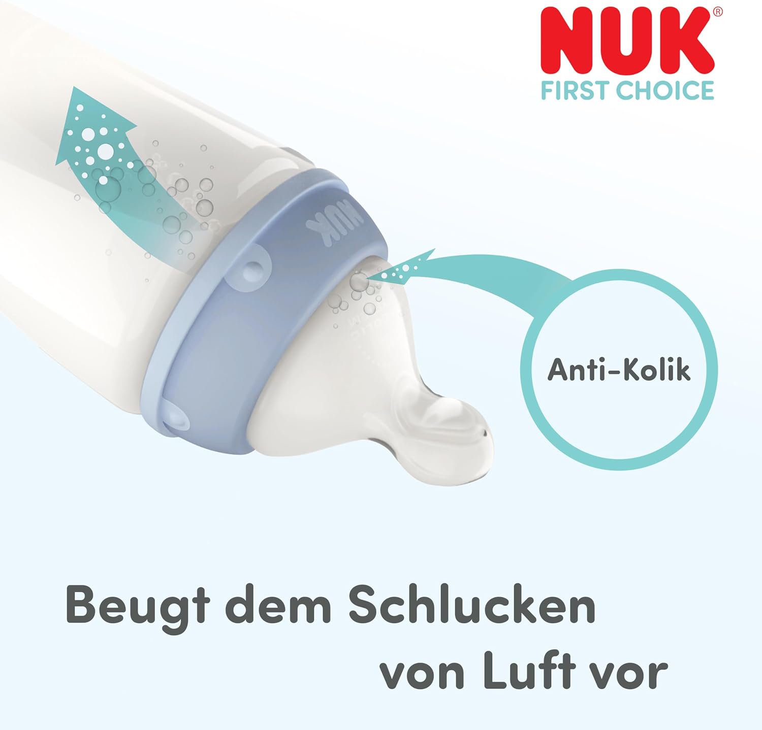 NUK First Choice Flaschensauger ab 6 Monaten Flow Control, 2 Stück – Produktfoto 2