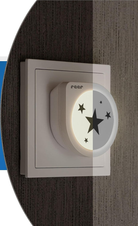 REER NightGuide Star veilleuse LED à brancher, capteur d’obscurité