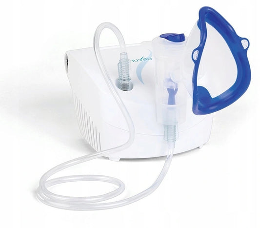 NUVITA INHALATOR, NEBULIZATOR 2 prędkości pracy BEZ AKCESORIÓW, biały inhalator tłokowy bez akcesoriów