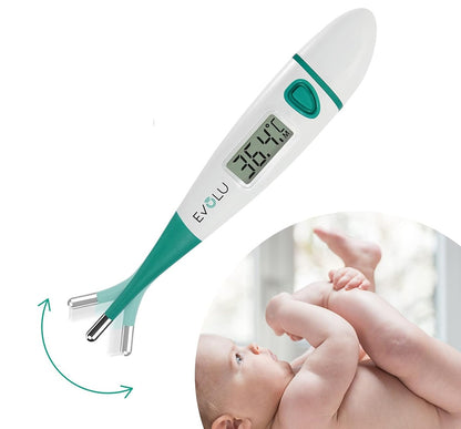 EVOLU DMT-4318 thermomètre numérique avec embout flexible + étui 10 secondes