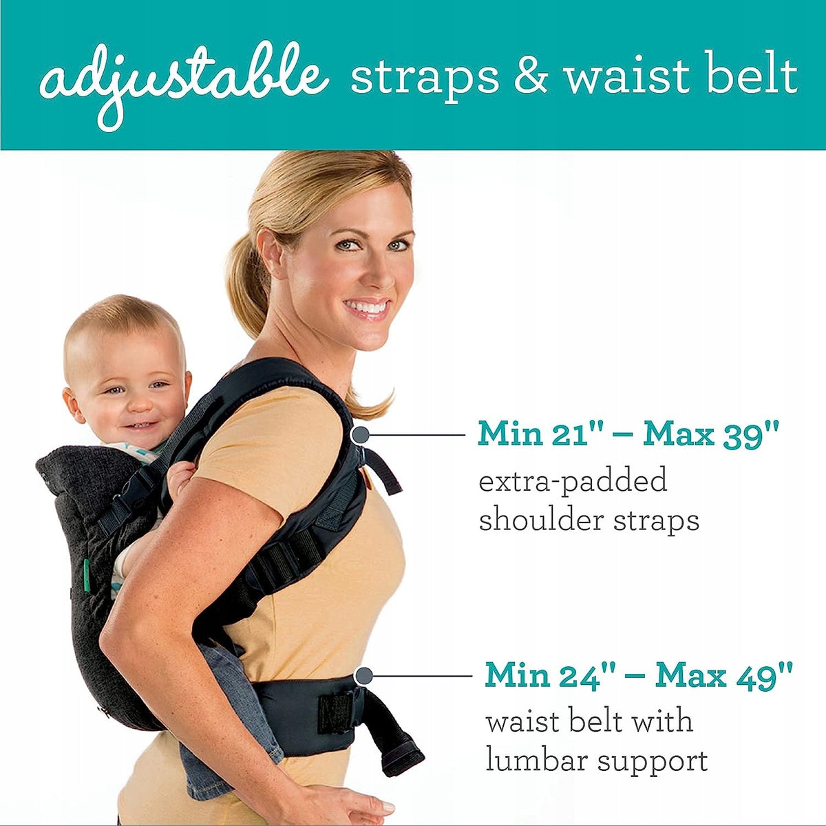 INFANTINO FLIP 4w1 nosidełko ergonomiczne 3,5 - 14,5 kg