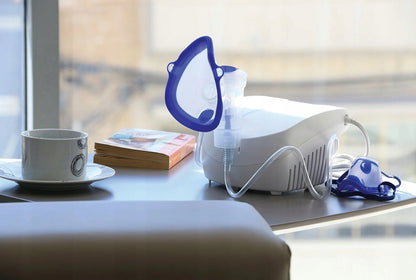 NUVITA INHALATOR, NEBULIZATOR 2 prędkości pracy - biały inhalator z maską, łatwy w obsłudze