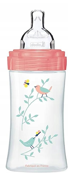 DODIE biberon 270 ml tétine 2 débit moyen 0-6 m ÉCUREUIL