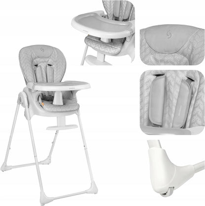 SKIDDOU MALIT chaise haute avec plateau réglable