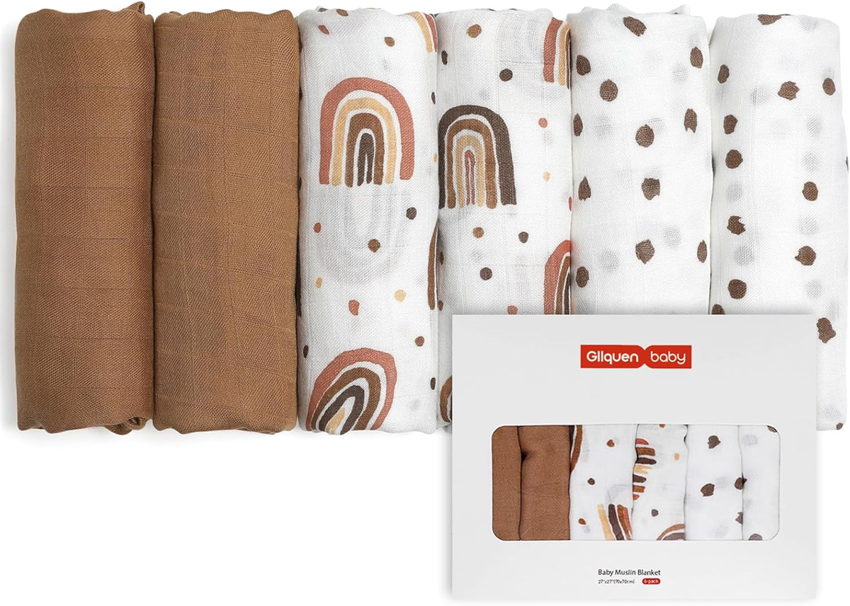 GLLQUEN langes en mousseline 70cm x 70cm x6pcs