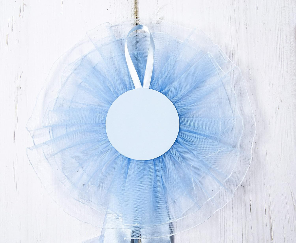 MARELI noeud de naissance pour bébé 32 cm céramique tulle satin