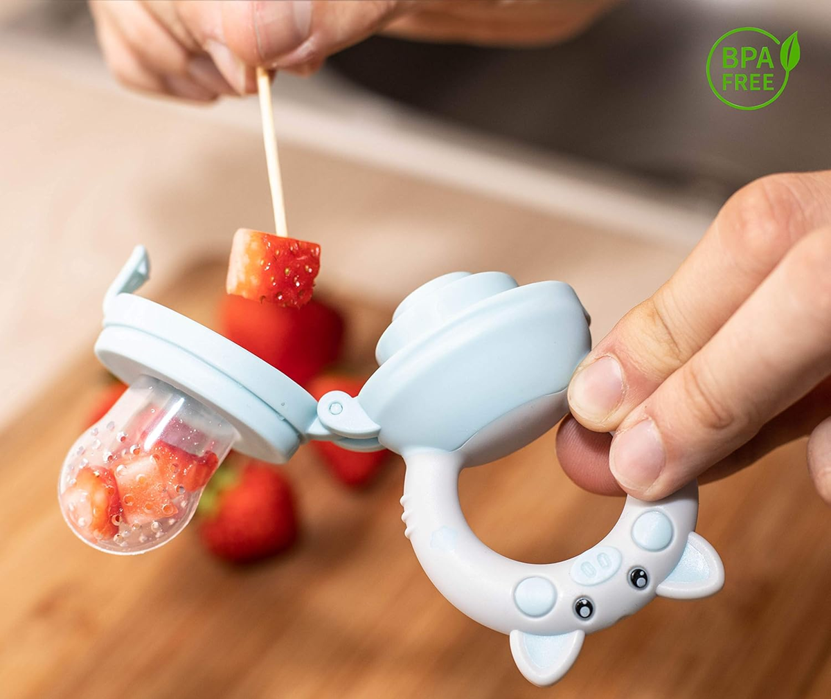 NORDHAIN distributeur de tétine à fruits pour bébés 3-12m 2 pièces 6 embouts