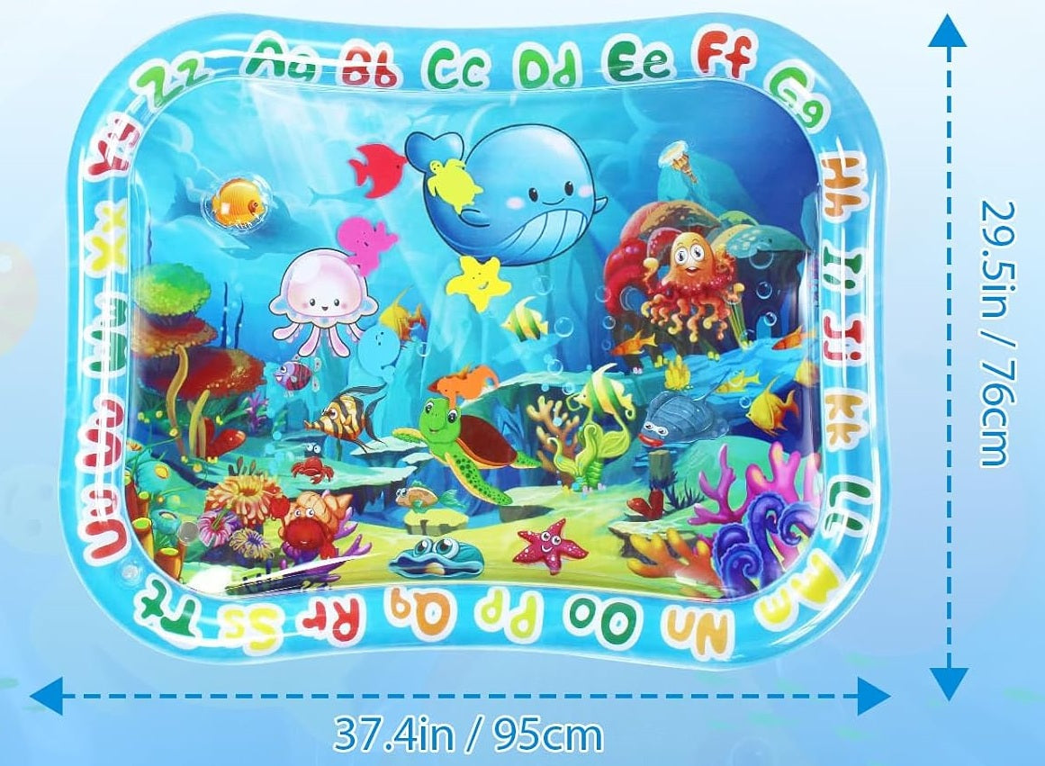 GARNHLOB mata wodna do zabawy na brzuszku 75 x 95 cm STWORZENIA MORSKIE – em oceanu kolor niebieski wiek 3-12 m wymiary 75…