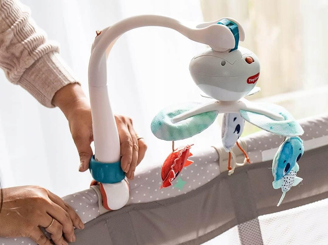 TINY LOVE Skarby Oceanu KARUZELA podróżna 3w1 do łóżeczka i wózka, kolorowa karuzela z maskotkami