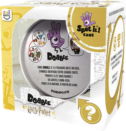 ZYGOMATIC Dobble 55 cartes + boîte en métal HARRY POTTER