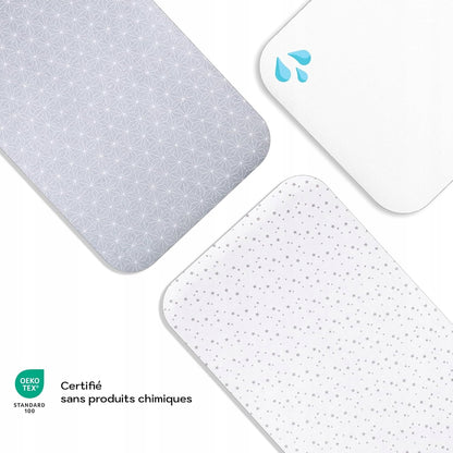 LOVELY HIPPO drap-housse pour lit bébé x2 55x90 + protège-matelas