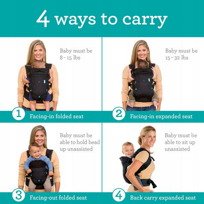 INFANTINO FLIP 4w1 nosidełko ergonomiczne 3,5 - 14,5 kg