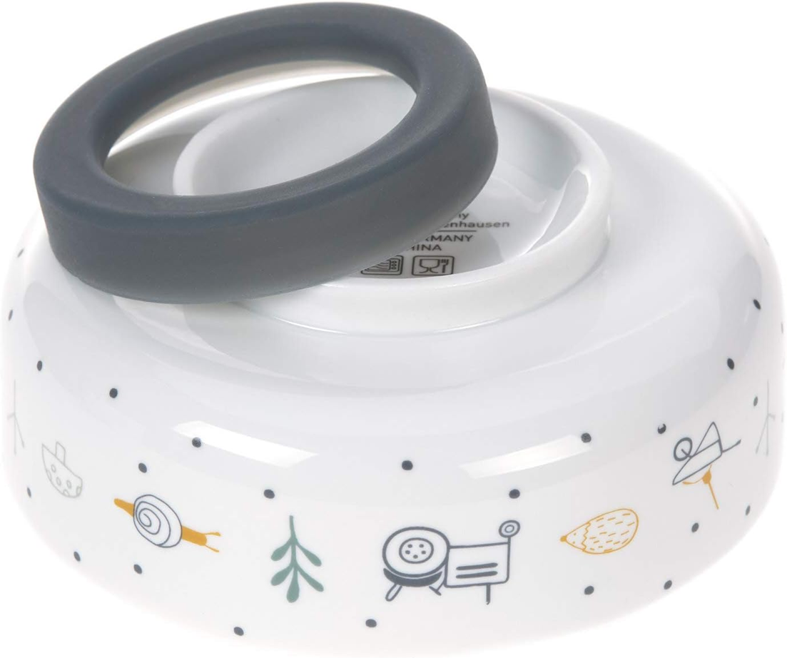 LASSIG Garden Explorer bol en porcelaine avec base antidérapante FERME