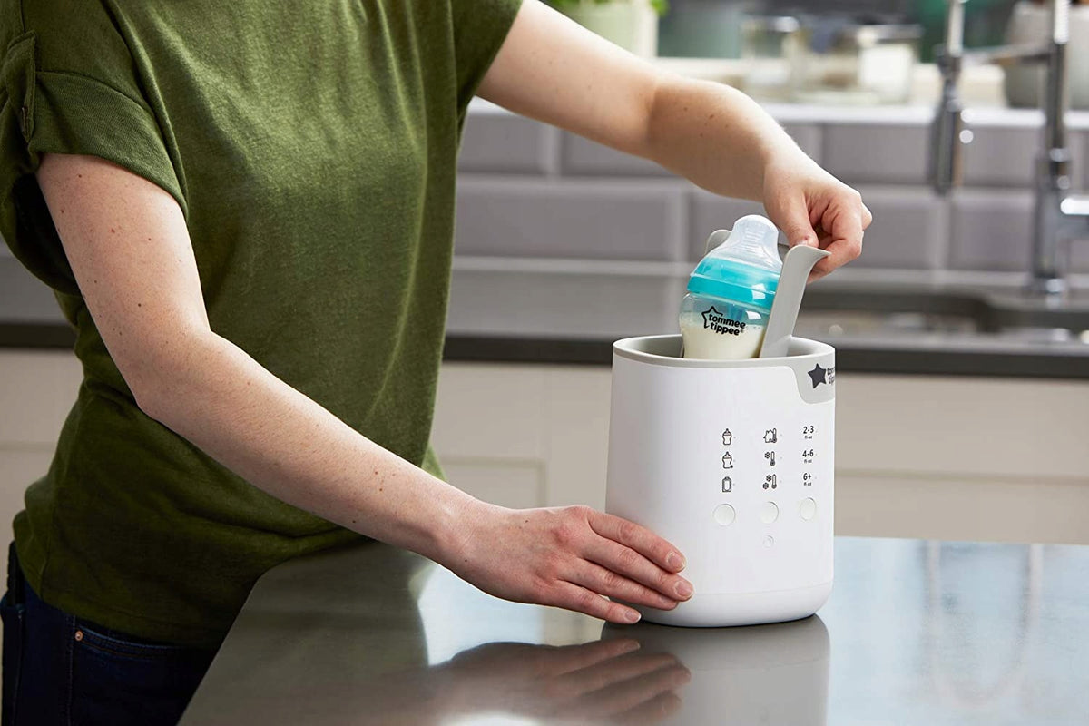 TOMMEE TIPPEE all-in-one podgrzewacz zaawansowany, podgrzewacz do butelek i słoików z parą, szary