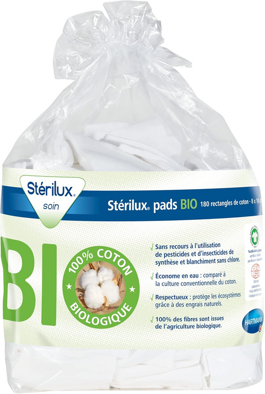 HARTMANN Sterilux coton hydrophile 8 x 10 cm 180 pièces