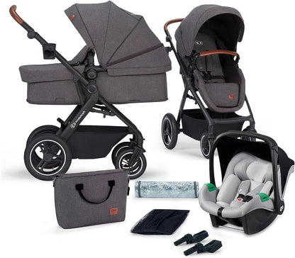 KINDERKRAFT B-TOUR poussette multifonction 3-en-1 jusqu'à 22kg + siège auto MINK PRO