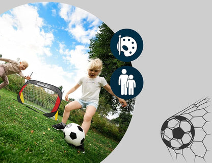 HUDORA buts Pop-Up de football 120x80x80 cm 2 pièces + étui