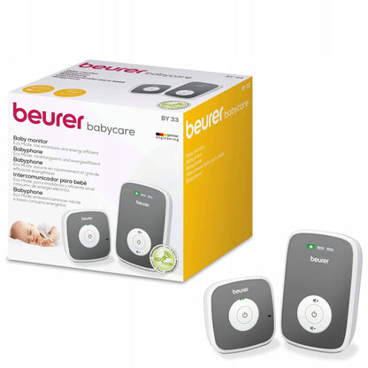BEURER BY33 cyfrowa niania elektroniczna tryb ECO+ w kolorze biało-szarym
