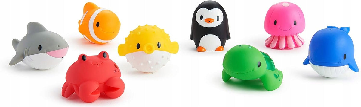 MUNCHKIN Ocean jouets de bain en caoutchouc 8 pièces
