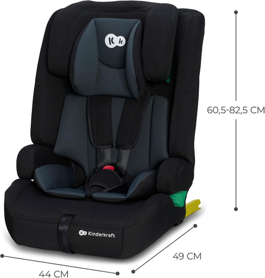 KINDERKRAFT SAFETY FIX 2 i-Size fotelik samochodowy 9-36kg gr 1/2/3 ISOFIX