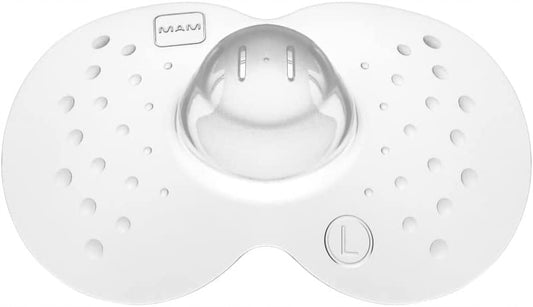 MAM nakładki osłonki na sutki 23mm roz.L x2 – silikonowe osłonki do karmienia, rozmiar L