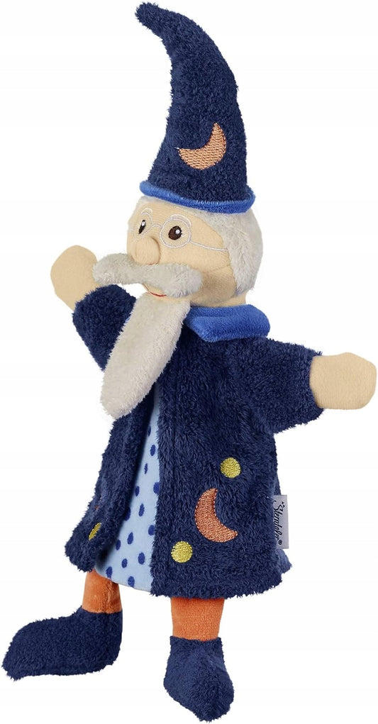 STERNTALER pluszowa pacynka do odgrywania ról CZARODZIEJ 29 cm "N, granatowy czarodziej dla dzieci