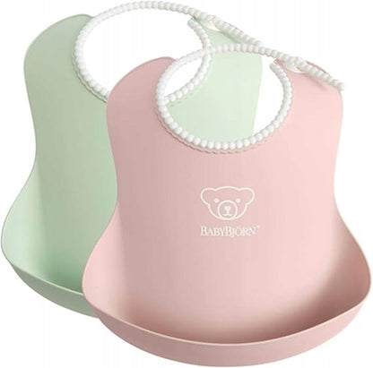 BABYBJORN bavoir en silicone avec poche x2