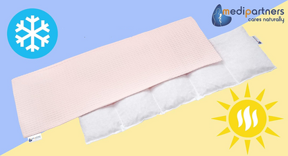 Bouillotte en coton avec noyaux de cerise MEDI PARTNERS 20x60 cm chaud et froid
