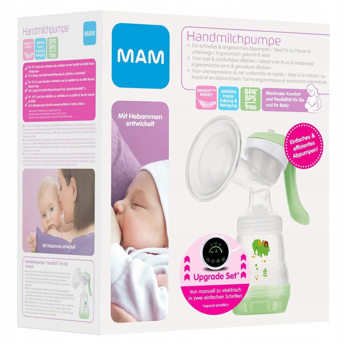 MAM kompaktná ručná odsávačka s fľašou 160 ml