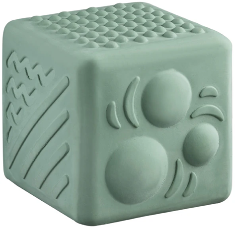 VULLI Cube en caoutchouc avec textures pour jouer 7,3 cm SOPHIE LA GIRAFE