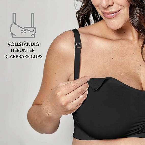 MEDELA KEEP COOL ULTRA biustonosz do karmienia bezszwowy S, czarny, z odpinanymi miseczkami i wygodnym dopasowaniem