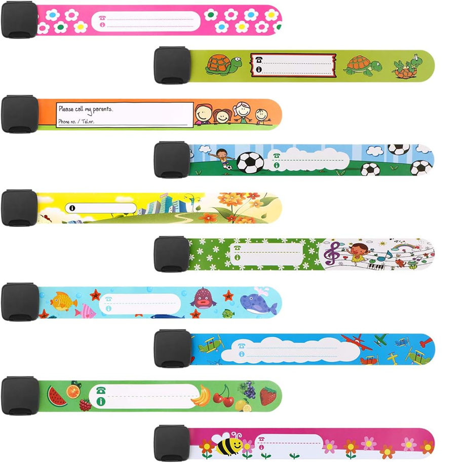 VICLOON pulseras SOS impermeables para niños 10 unidades
