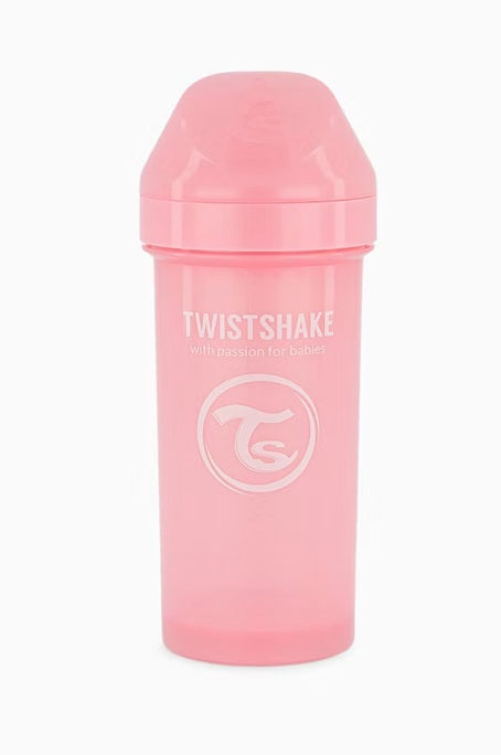 TWISTSHAKE Kid Cup nevytekajúci hrnček s náustkom a mixérom 360 ml 12 m+