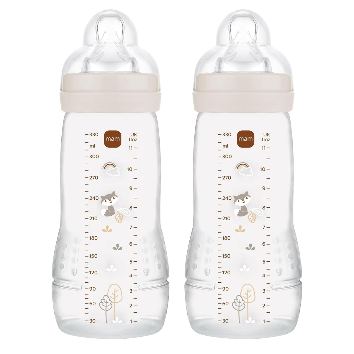 MAM Easy Active zestaw butelek 2x 330 ml 4 m+ smoczek 2 LIS – em lisa wiek 4 m+ smoczek 2 (średni przepływ) pojemność 330…
