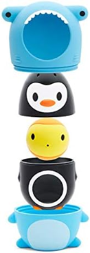 MUNCHKIN Sharky & Pals jouet de bain 3-en-1 poisson, pingouin, requin