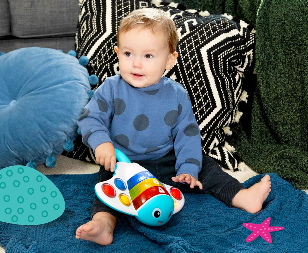 BABY EINSTEIN Pop & Explore płaszczka interaktywna w 3 językach 6 m+