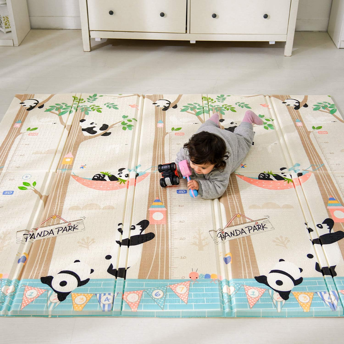 BAMMAX tapis de jeu en mousse DOUBLE FACE 197x177x1,5