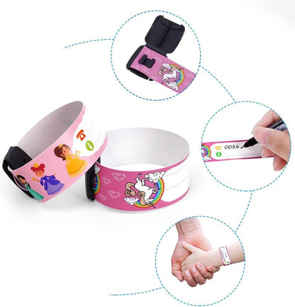 Bracelets SOS étanches VICLOON pour enfants 8 pièces + marqueur "O"