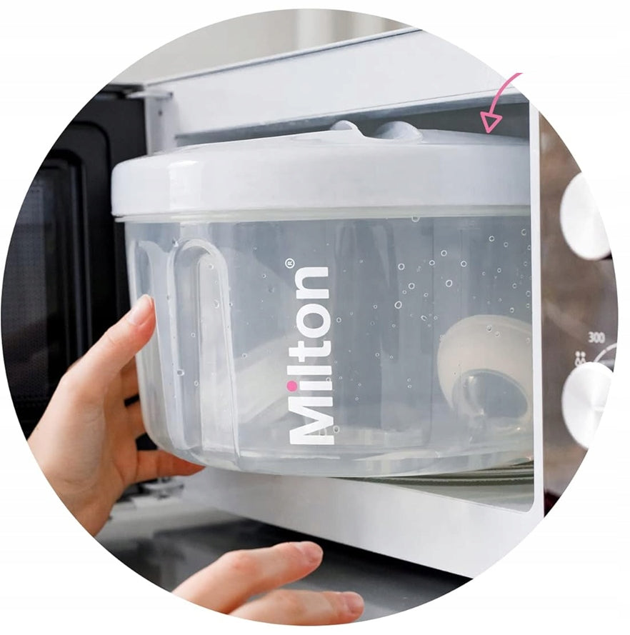 MILTON Combi stérilisateur micro-ondes 2-6 minutes et à l’eau froide 15 minutes